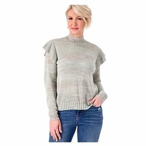 Candace Cameron Bure Ruffle-Shoulder Sweater